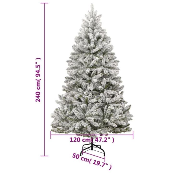Weihnachtsbaum, Klappbar Christbaum mit 300 LEDs Kugeln Ständer, Beleuchtet Tannenbaum Kunstbaum mit 8 Beleuchtungsmodi, Weihnachtsdeko Dekobaum, 240cm