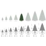, kunstkerstboom, 120-240 cm, met kerstboomstandaard