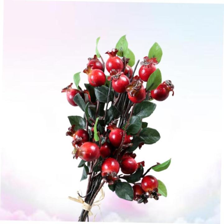 4 Stück Weihnachtsdekorationen Künstliche Beeren Weihnachtsschmuck Winterbeflockte Plektren Gefälschte Obst Wohnkultur Girlandendekor Blumenkorb Dekoration Hagebutten Ländlich