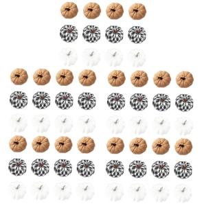 60 STK Thanksgiving-kürbis Simulierter Kürbis Hochzeitsgitterkürbisse Ernten Sie Kürbisdekorationen Gefälschte Schaumkürbisse Party-kürbis-Ornament Herbstdeko Kürbistisch H