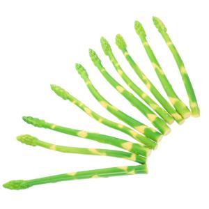 10St Simulierte Spargel-Ornamente Künstliches Gemüse für Ausstellungszwecke gefälschtes Gemüse weihachtsdeko dekoweihnachten Spargel Dekor künstlicher Spargel PVC Light Green