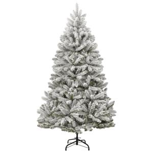 Künstlicher Weihnachtsbaum, Tannenbaum, Christbaum mit Metallständer, Weihnachtsdeko Kunstbaum, 300 LEDs & Kugeln 240 cm