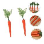 2st Künstliches Gemüsespielzeug Simulation Karotten Falsche Karotte Karottenschmuck Zu Ostern Ostern-karottenschmuck Ostern-Karotten-stütze Ornament Gefälscht Plastik Fenster