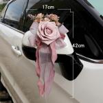 6 Stücke Simulation Blume Form Auto Dekoration für Hochzeit Festivers Party Supplies