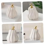 Nordic Keramische Pompoen Oogsten Herfst Pompoen Figuren Kunstmatige Groente Realistische Pompoen Herfst Figuur Pompoen Decoratie Sculptuur Halloween Wit