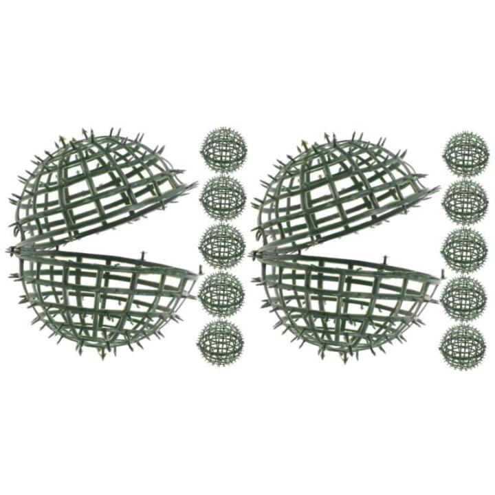 12 STK Blumenarrangement Pflanzenregal Künstliche Pflanze Topiary-Rahmen Fälschung Grünes Rahmengestell Topiary Kugelrahmen DIY-blumenball-zubehör Runden Kunstrasen Green Plast