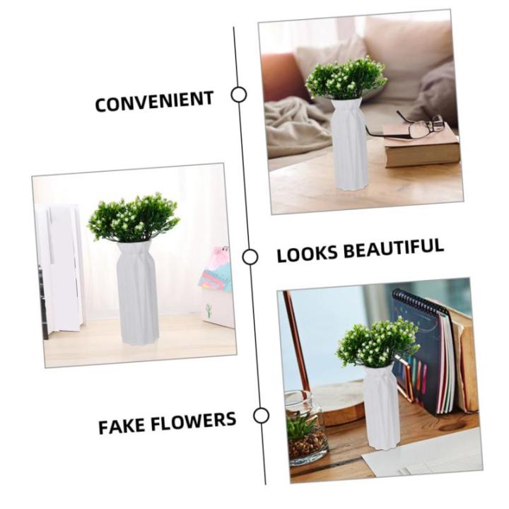 12st Kleine Schleierkraut-Dekoration Künstliche Blumen Gefälschte Blumen Gefälschte Partyblumen Simulierter Blumenschmuck Fake-blumenarrangement-dekor Blumenzweig Weiß Seidenbl