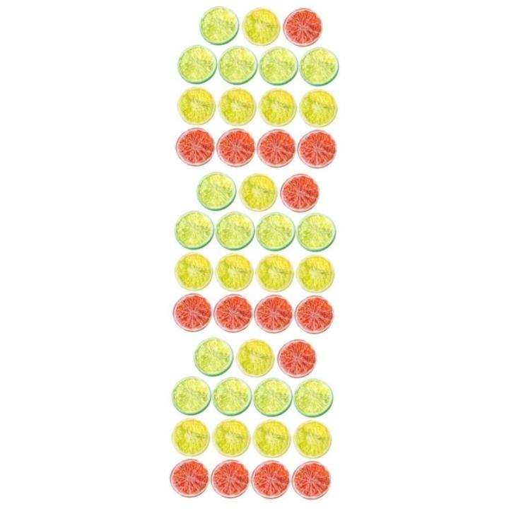 45 STK Nachahmung Einer Zitronenscheibe Realistische Zitronenscheiben Fotografie Obstscheiben Gefälschter Zitronenblock Simulation Von Fruchtscheiben Obstscheiben Prop PVC
