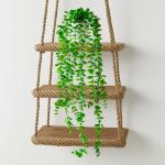Kunstmatige eucalyptus (60 cm) in witte keramische pot: kunstmatige hangplanten | kunstmatige planten als echt | hangende | kunstplant hangend in pot | kunstplant kunstplant