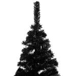 Künstlicher Weihnachtsbaum mit Ständer Christbaum Tannenbaum Kunstbaum Weihnachten Künstlicher Weihnachtsbaum Weihnachtsdeko Schwarz 180 cm PVC