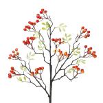 4 Stück künstliche Beerenzweige mit langem Stiel, 60 cm orangefarbene Beerenstiele, künstlicher Beerenstrauß für Tischdekoration, Vase, Zuhause, Weihnachtsdekoration, 27.5 Inc
