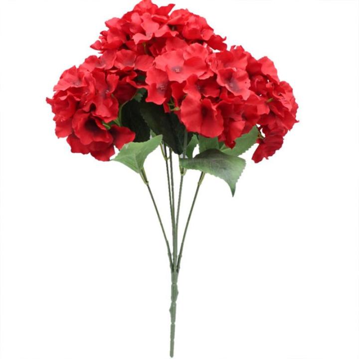Decoratieve kunstbloemen, kunstbloemen, hortensia, pioenroos, boeket, plastic bloem voor bruiloft, balkon, tuin, bloembak, feest, tafeldecoratie 1114