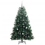 Weihnachtsbaum, Klappbar Christbaum mit 300 LEDs Kugeln Ständer, Beleuchtet Tannenbaum Kunstbaum mit 8 Beleuchtungsmodi, Weihnachtsdeko Dekobaum, 210cm