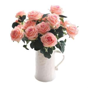 Simulatie Rose Set Thuis Woonkamer Decoratieve Nep Bloemen Eettafel Bloemen Zijden Bloemen Ornamenten Bruiloft Decoratie Unieke Decoratie (Color : F)
