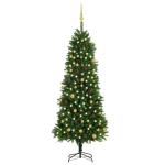 Künstlicher Weihnachtsbaum mit Beleuchtung Kugeln Tannenbaum Christbaum Tanne Unecht Weihnachtsdeko 240 cm Grün