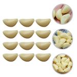 3 Sätze Simulierter Knoblauch Küchendekoartikel Simulierte Knoblauchzehen Nachgemachte Knoblauchflocken-Requisiten Simulation Gemüsedekor Gemüse-Foto-Requisite PVC 12 Stück * 