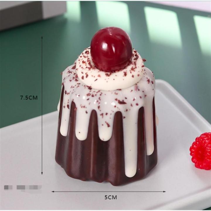 Fake Kuchen künstliche Kuchen 2 Stücke Simulation Kuchen Gefälschte Dessert Desktop Kuchen Dekoration Kuchen Dessert Modell Künstliche Kuchen Realistisches Essen