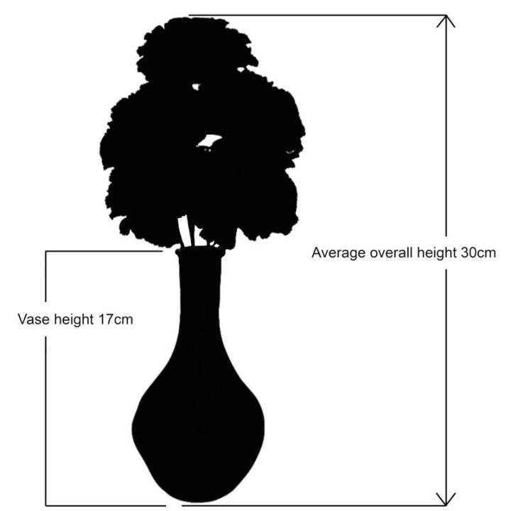 kunstbloemen in pot, decoratie, 32cm