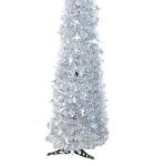 Weihnachtsbaum, PVC-Stern-Glitzer, Festliche, Faltbare Weihnachtsbaum-Figur, Dekoration für Zuhause, Hotel (Silver)