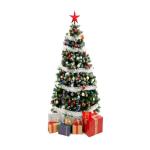 Waterdicht 15.2x39.4in Muurschildering Muursticker, Verwijderbare Raamsticker, voor Kerstversiering Eetkamers Slaapkamers Salons Showcase Decoratie(Christmas tree door stickers)