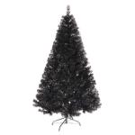 Weihnachtsdekoration Weihnachtsbaum, 5 Fuß Premium Klappbarer PVC-Weihnachtskieferbaum Mit Massiven Metallbeinen Künstlicher Weihnachtsbaum-Schwarz 150c Modisch，Black-180cm(6Ft