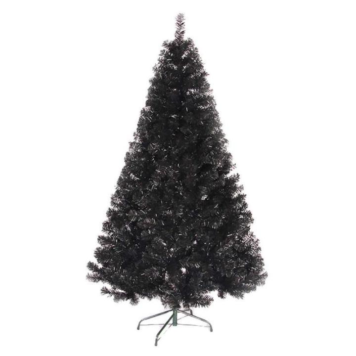 Weihnachtsdekoration Weihnachtsbaum, 5 Fuß Premium Klappbarer PVC-Weihnachtskieferbaum Mit Massiven Metallbeinen Künstlicher Weihnachtsbaum-Schwarz 150c Modisch，Black-180cm(6Ft