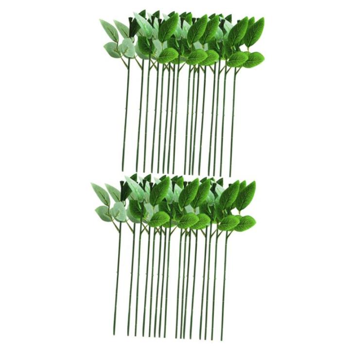 160 STK Rosenstiel künstliche blüten Artificial blumenstecker künstlicher Pflanzenstamm künstliche Blumenstiele künstliche Rosen bastelt Blumendraht DIY-Material Kunststoff