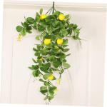 2 Stück Simulation Zitronen Rattan Party Dekorationszubehör Zitronenpicks Zitronenzweige Zur Dekoration Künstliche Zweige Foto Girlande Künstlicher Blumenstrauß Künstliche