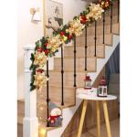 Kunstbloemen, 15 stuks, 14 cm, glitter, kerstbloemen met clips, stammen, kerstboom, ornamenten voor doe-het-zelf kransen, slinger, huis, feest, vakantie, decoratie, goud