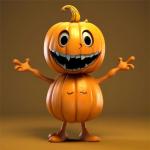 Halloween Kürbis Mann Cartoongestalten Große 16cm Modellspielzeug Statue für Schreibtisch und Dekoration im Garten (Kürbis Mann A+B)