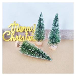 12 Stück Mini Weihnachtsbaum 10.5CM Grün Künstlicher Tannenbaum Klein Christbaum Modell Schnee Frost Bäume Miniatur Tanne Tischbaum Weihnachtsschmuck Desktop Ornamente für DIY