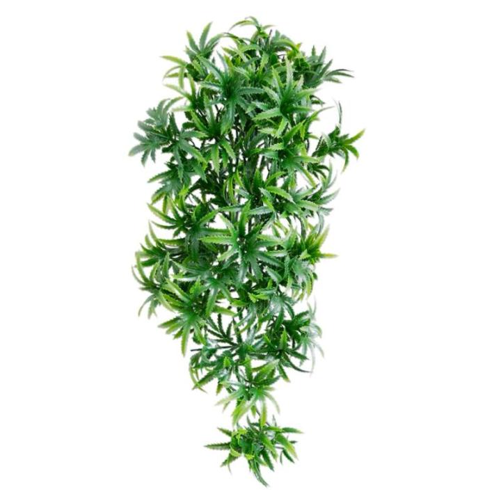 Kunstplant cannabis/hennep, hangplant voor terraria, als verstopplaats voor je terrarium, The Wind Claw Blaven, wijnstok 30-60 cm (medium 40 cm)