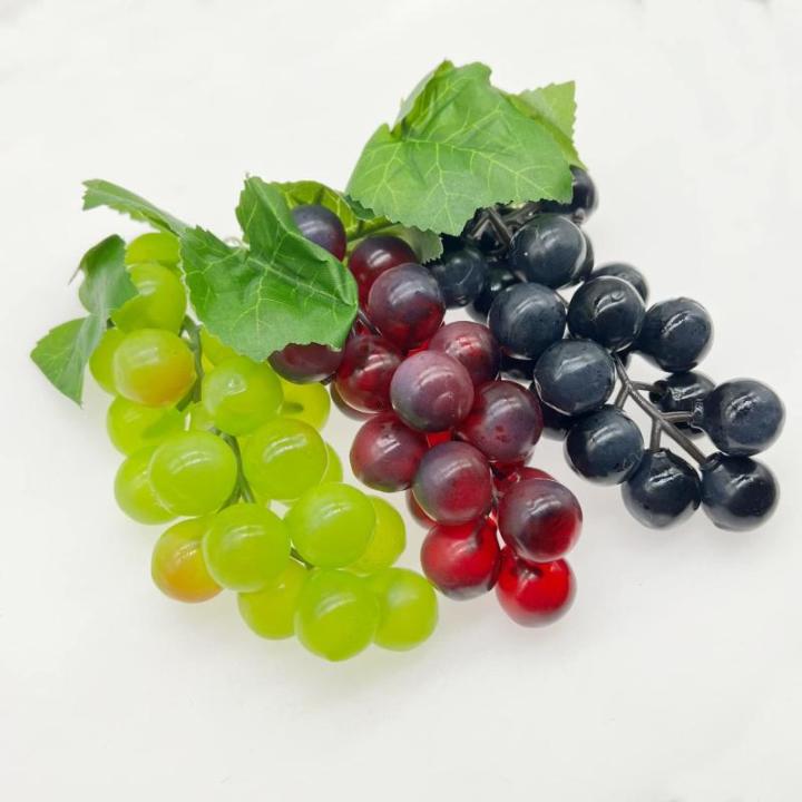 3 spiesen kunststof druiven plastic fruit kunstmatige simulatie kunstmatige kunststof druiven voor bruiloftsfeest decoratie foto rekwisieten