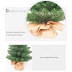 Kunstmatige mini kerstboom tafelblad mini kerstboom ornamenten 60 cm kunstmatige kerstboom met linnen basis perfect voor raam familie verzamelen tuin (#1)