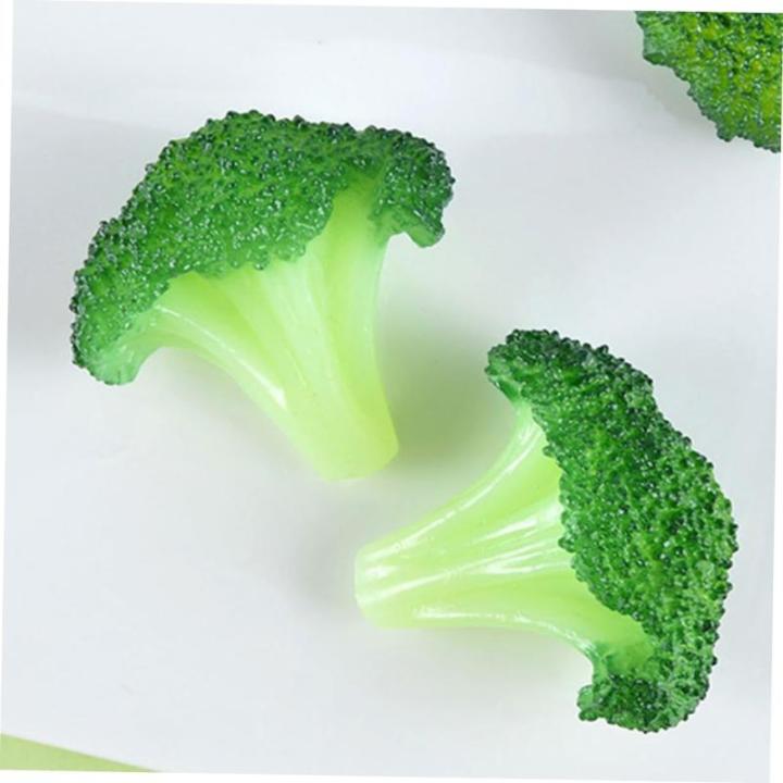 20 STK Simulierter Blumenkohl Dekorative Gemüsemodelle Realistische Gemüseattrappen Kunstpflanzen lebensechtes Gemüse simulierte Gemüsebrokkolischeibe simulierte Brokkoli-Model