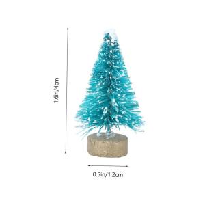 5 Sätze Mini-Weihnachtsbaum Mini-weihnachtskiefer Mini-weihnachtsbäume Weihnachtsbaumdeko Weihnachtsbäume Geschmückt Künstlicher Christbaumschmuck Sisal-Seide Blue 24 Stück *