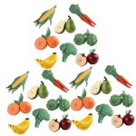 24 STK Obst- und Gemüsemodell dekorative künstliche Früchte künstliches Gemüsemodell pflanzendeko genschenkideen kunstpflanze künstliche Pflanzen gefälschte Gemüsestütze P