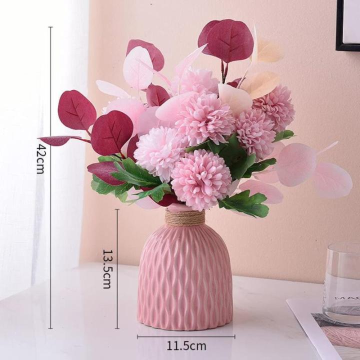 Kunstblumen Künstliche Pflanzen Gefälschte Pflanzen im Topf, künstliche Blumen mit Vase, künstliche Blumen im Topf für die Dekoration des Schlafzimmers zu Hause für jeden Anl