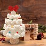 Gehäkelte Weihnachtsbäume, Mini-künstliche Weihnachtsbaumdekorationen, Handgefertigte Gehäkelte Weihnachtsbaumschmuck-Dekorationen