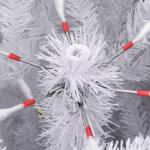 Tannenbaum Kunstbaum mit PVC-Spitzen, Weihnachtsdeko Dekobaum für Innen Außen Künstlicher Weihnachtsbaum Klappbar mit Ständer Weiß 240 cm