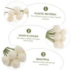 1Stk Simulierte Kugelchrysantheme Blumendekor selber Machen Hochzeitssträuße Layout- künstliche Blumen künstliche blüten schmücken Blumenarrangement Strauß Plastik Weiß