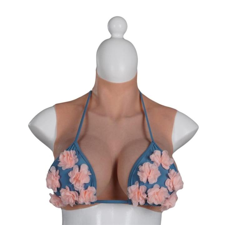 Borstprothesen Katoen Gevuld B Cup Realistische snit Natuurgetrouwe Fake Breasts Zachte siliconen voor mannen en vrouwen Transgenre Borstvergroting 1 Bruin