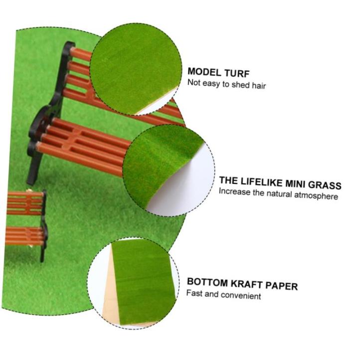 2 stuks modelgraspapier nep olielamp, glaskamin, trein gras modellen, gazonmat, modelgrasmat, modelgrasmat, modelgraspapier, poppenhuis, speelgoedkamer, accessoires, beddengoed, ku