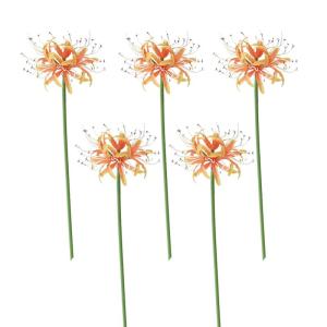 Künstliche Spinnenlilien-Blumen, 5 Stiele, 66,9 cm, Lycoris Radiata-Blumen, Lebensechte Lycoris Recoil Fake-Spinnenpflanze, Seidenblumenstrauß-Dekor für Zuhause (A)