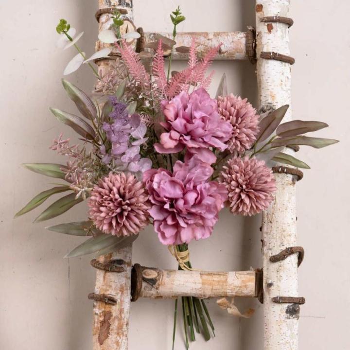 Kunstblumen Künstliche Pflanzen Blumen Deko Seidenblumen Hortensien Blumenarrangements Kernstück Hochzeit Blumenstrauß(Rosa)