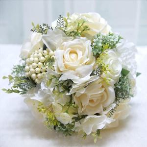 Hochzeitsstrauß for die Braut mit künstlichen Blumen, DIY-Sträuße, romantischer Hochzeitsstrauß, Brautsträuße, künstliche Blumen(White)