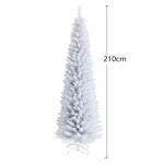 Christmas Tree Tannenbaum KüNstlich Weißer Bleistift-Weihnachtsbaum, Weihnachtskiefer, Geeignet for Heimdekoration ChristbäUme Sztuczna(210cm)