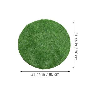 Runder Kunstrasen-Teppich Für Den Außenbereich Innenbereich Runder Teppich Realistischer Kunstrasen-Läufer Weiche Grasmatte Für Haustier Hund Rasen Garten 78 7 Cm