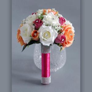 Hochzeit Romantischer Blumenstrauß Künstliche Seidenblumen Fotografie Requisiten