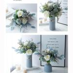 Kunstblumen Künstliche Blumen in Keramikvase, Florale Ornamente Arrangements Wohnzimmertisch Blumendekoration Kunstblumen für jeden Anlass